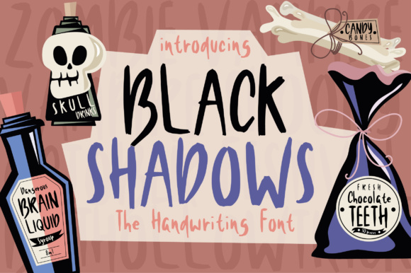 Black Shadows: A Handwritten Font for Editorial Mood