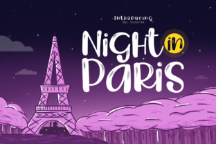 Night in Paris Font: A Cheerful Script for Handmade Products and Craft Projects